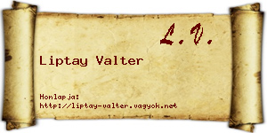 Liptay Valter névjegykártya